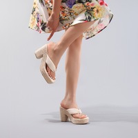 Hemp Rope Wedge Platform Sandals - Thumbnail 2