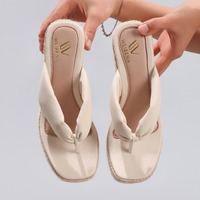 Hemp Rope Wedge Platform Sandals - Thumbnail 6