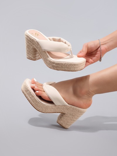 Hemp Rope Wedge Platform Sandals