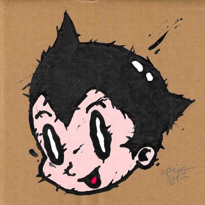 Painting by celipe perroloco "corrupted astroboy" 