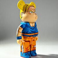 Custom Bearbrick 400% by Dhani Barragan "Goku SSJ"  - Thumbnail 1