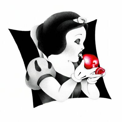 Square print by khaddouj barghout "red delicious" 