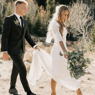 Mermaid lace wedding dress bridal dress，2015