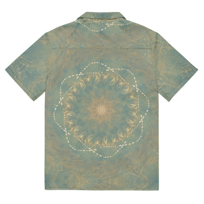 Earth bloom mandala button shirt
