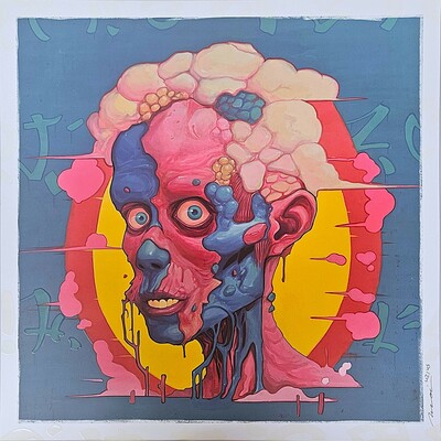 Oversize print by moi martos "nation in ruins" 