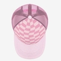 Retro Pink Checkered Mesh Trucker Hat - Summer Drop Limited Edition Adjustable Snapback Beach Cap - Free Ship-3