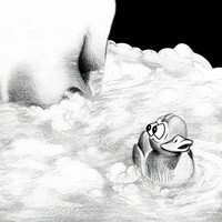 Square Print by Khaddouj Barghout "Bubbles Back "  - Thumbnail 5