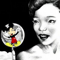 Square Print by Khaddouj Barghout "Bubbles Back "  - Thumbnail 6