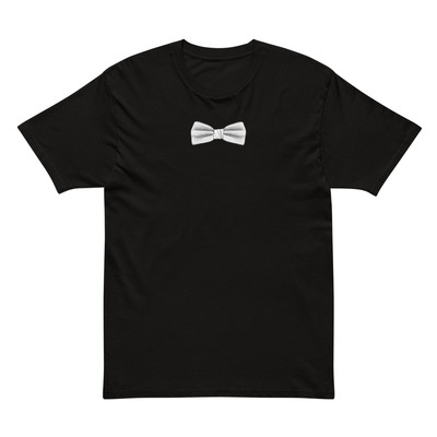 White bow tie cotton heritage mc1082 i men's premium short sleeve tee