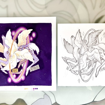 Marker original & sketch: be not afraid