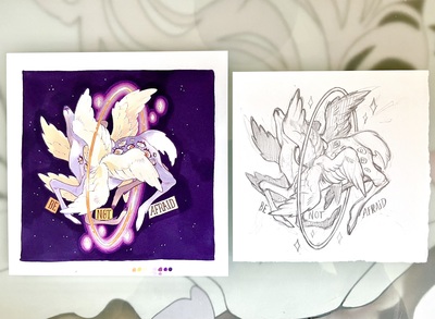 Marker original & sketch: be not afraid