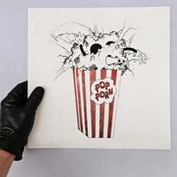 Square Print by Khaddouj Barghout  "Pop Corn"  - Thumbnail 1