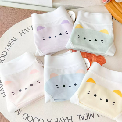 5pcs cat print seamless hipster panties set