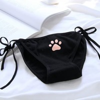 3pcs Tie-up Cat Paw Print Panties Set - Thumbnail 3