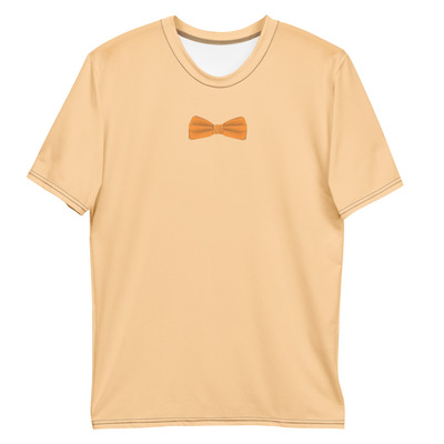 Bright orange bow tie men's t-shirt