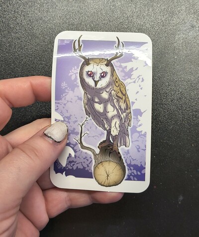 Antler Owl Sticker