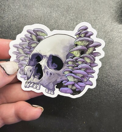 Shroom Skull Sticker