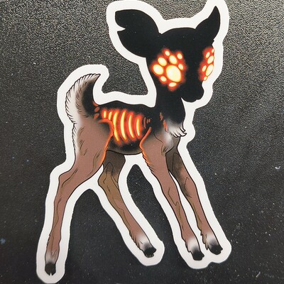 Little not deer sticker