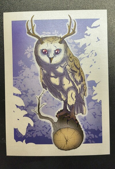 Antler Owl Art Print