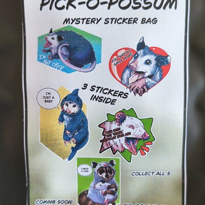 Pick-o-possum sticker pack