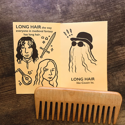 Long hair mini zine