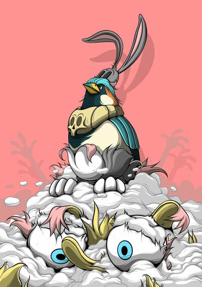 A3 Print by Dhani Barragan "Survivor Bird II"  
