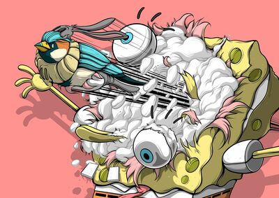 A3 Print by Dhani Barragan "Survivor Bird I"  