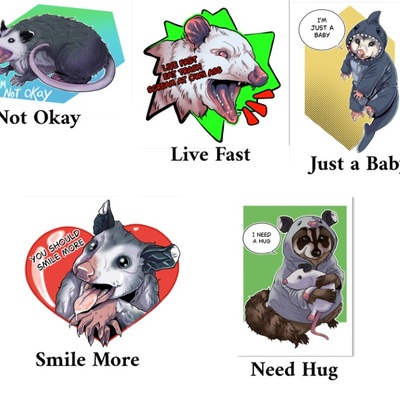 Pick-o-possum individual stickers