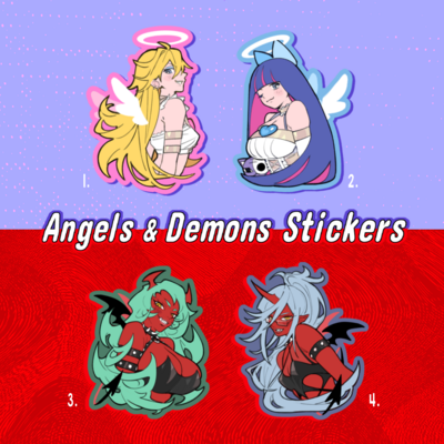Angel & demons stickers