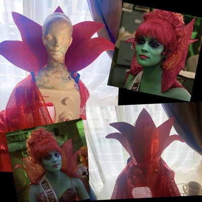 Miss argentina red cape-beetlejuice costume-faeryspell creations