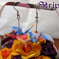 Origami Crane Earrings - L. Blue Multi Set - Thumbnail 4