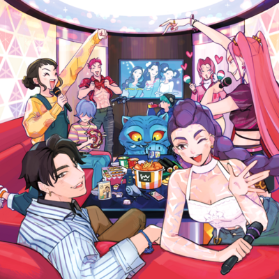Kpop demon hunters art print