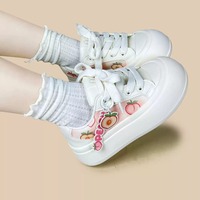 Peach Canvas Sneakers - Thumbnail 2
