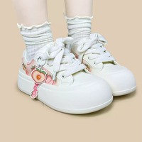 Peach Canvas Sneakers - Thumbnail 1
