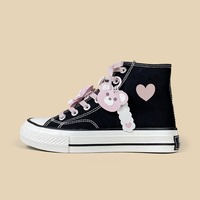 Pink Teddy Charms High Top Canvas Shoes - Thumbnail 5