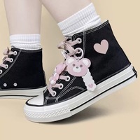 Pink Teddy Charms High Top Canvas Shoes - Thumbnail 3