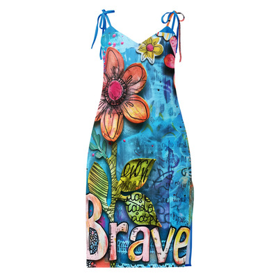 Brave tie-strap midi dress