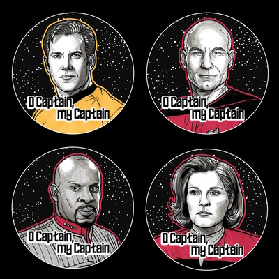 O captain large button badges/keyrings (group 1)