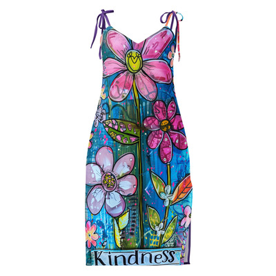 Kindness tie-strap midi dress