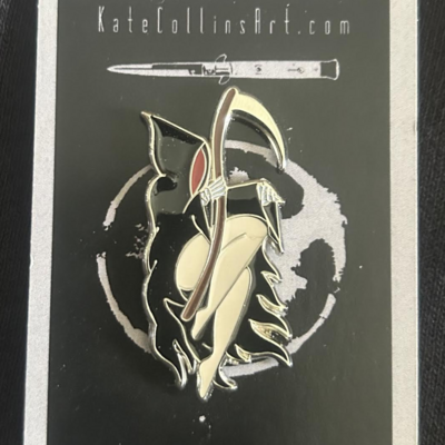 Reaper babe enamel pin