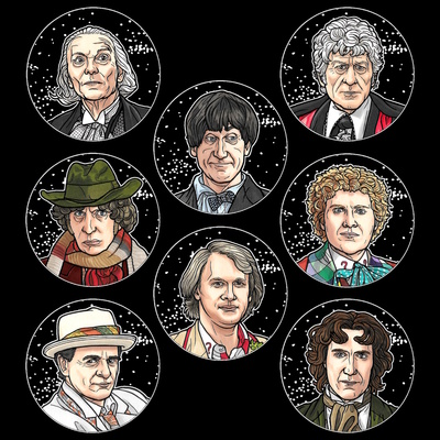 Doctors Who Button Badges (set 2 - Classic)
