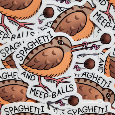 Spaghetti and meepballs sticker