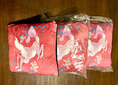Flowering fawn accent pillow