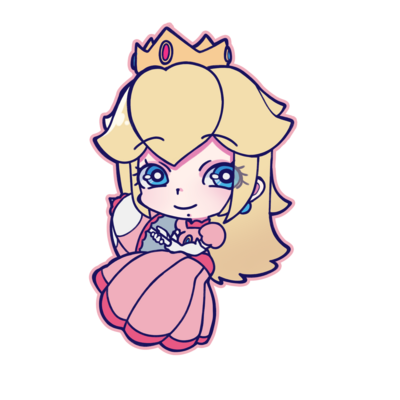 Princess peach - acrylic keychain