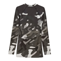 Military Camouflage Design Men's Rash Guard - Thumbnail 1