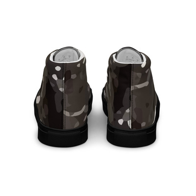 Military camouflage design mens high top canvas shoes