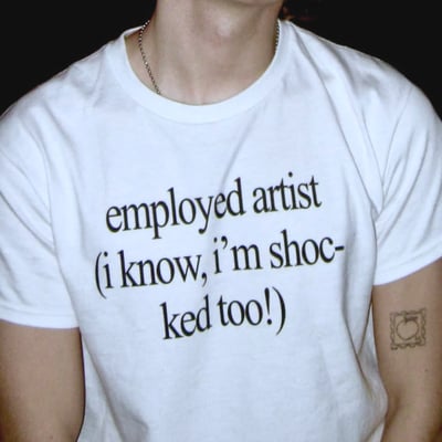 Free shipping-employed artist tee