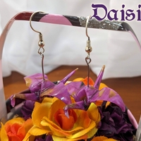 Origami Crane Earrings - Purple Set - Thumbnail 1
