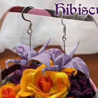 Origami Crane Earrings - Purple Set - Thumbnail 4