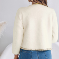Temperament Knitted Long Sleeved Cardigan Jacket - Thumbnail 2